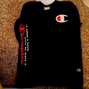 Mens champion long sleeve tee medium